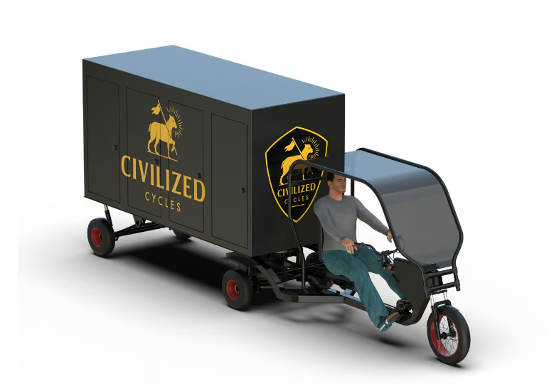 Civilized Cycles Semi-Trike cargo hauler 