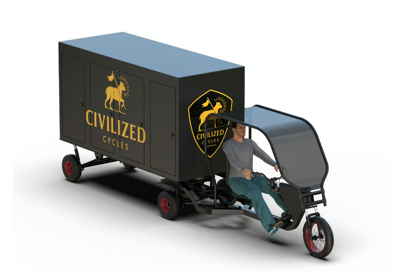 Civilized Cycles Semi-Trike cargo hauler