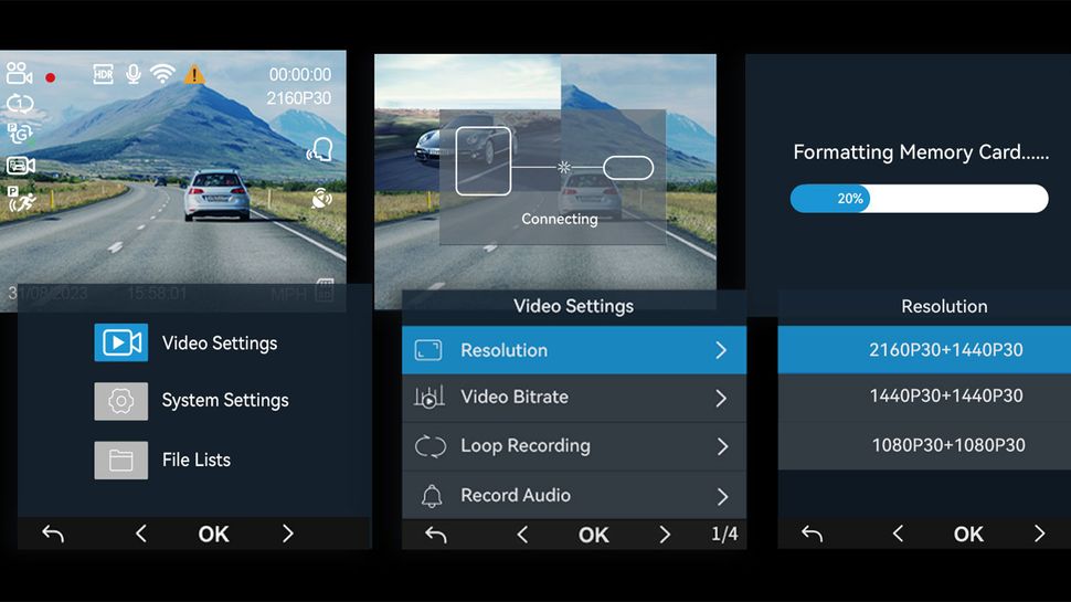Vofo A229 Pro three-camera dash cam