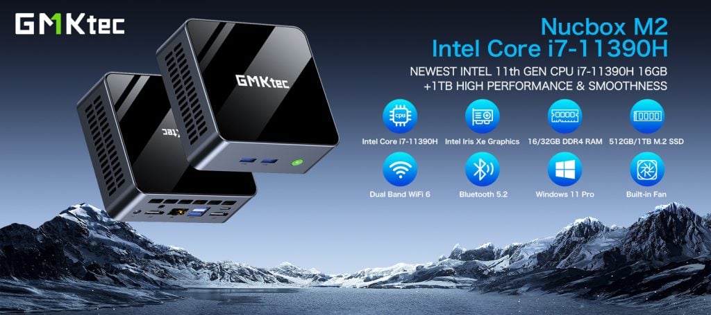 GKM NucBox M2 mini-PC with Intel Core i7-11390H CPU launched
