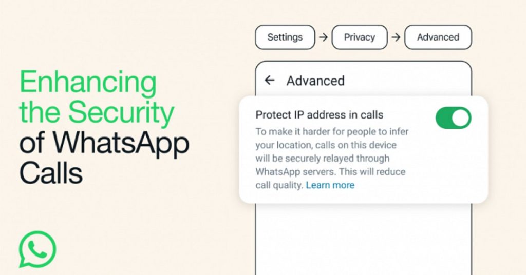 Hide Your IP Address on WhatsApp Calls