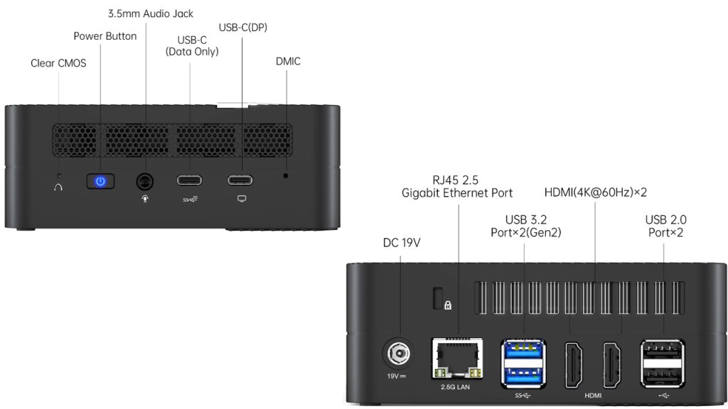 Minisforum UM480XT mini-PC with a Ryzen 7 4800H CPU, up to 64GB