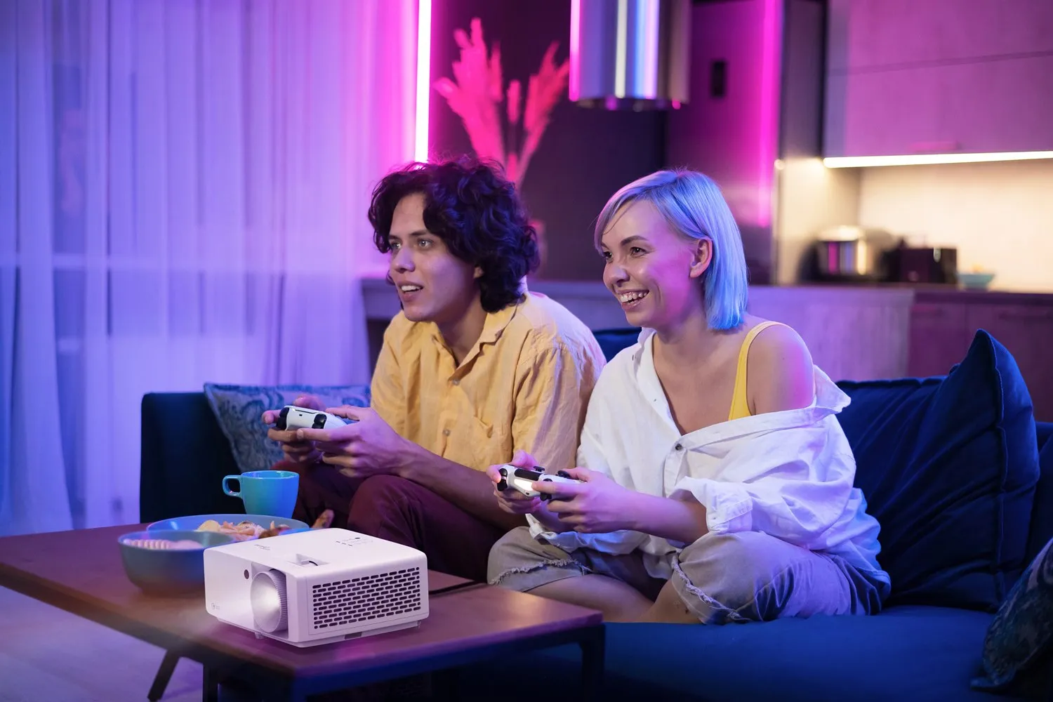 Optoma UHZ66 ultrabright 4K laser projector for home entertainment and