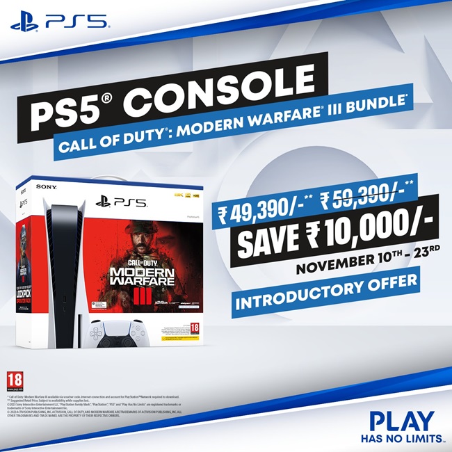 The PS5 Console – Call of Duty: Modern Warfare III Bundle deploys same day  as the game's launch on 10th Nov. Pre-order now to save RM530.…