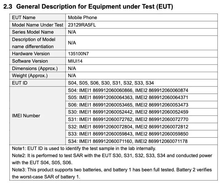Xiaomi Redmi Note 13 4G - Specifications