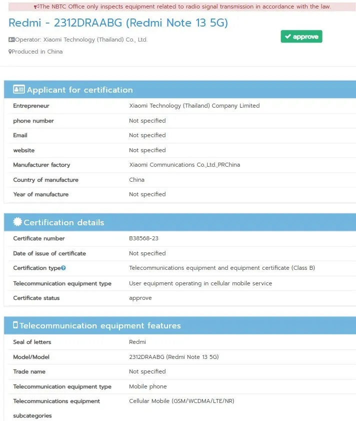 Redmi 13C 5G Spotted on 3C Certification Website Ahead of Launch