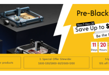 Longer Halloween / Pre-Black Friday Sale: Get a huge discount on RAY5 20W Laser Engraver (Coupon) Longer3d
