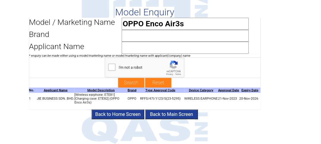 Oppo Enco Buds Air 3S receives the SIRIM certification