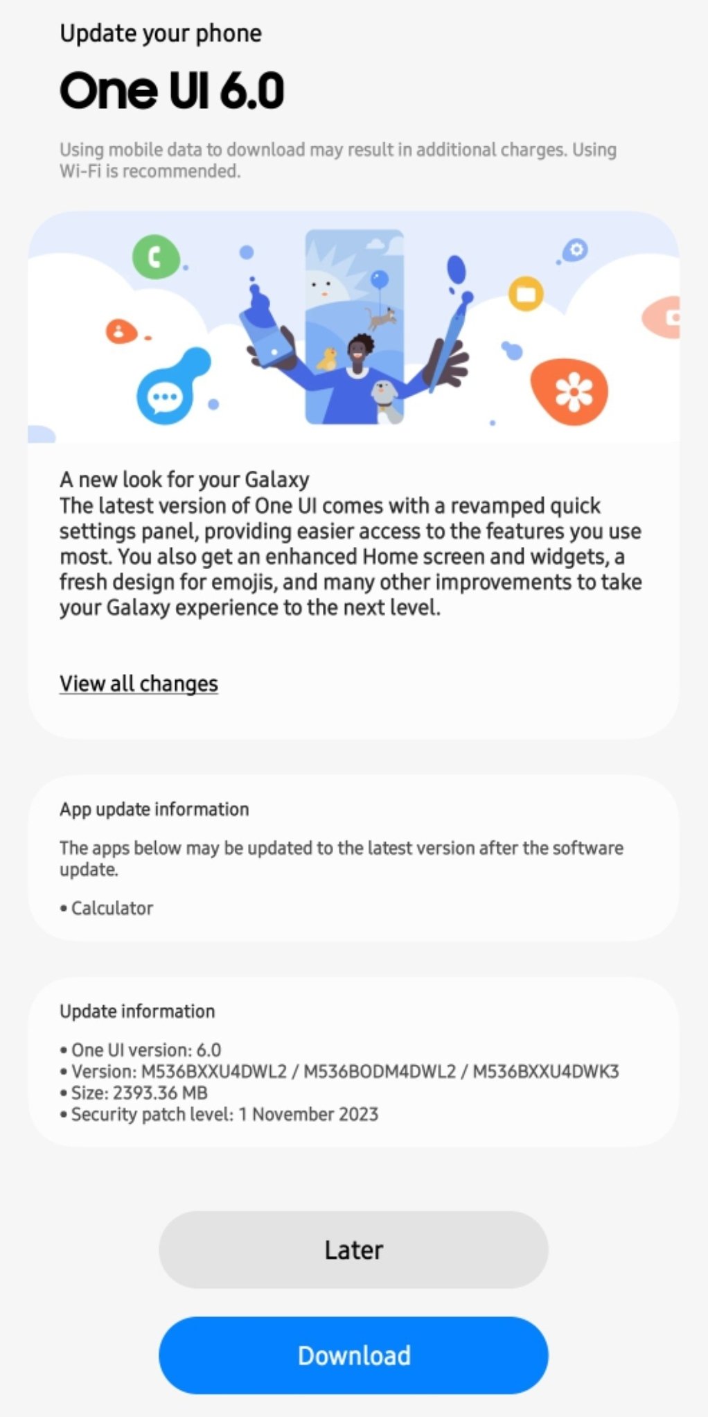 samsung a53 android 14 update