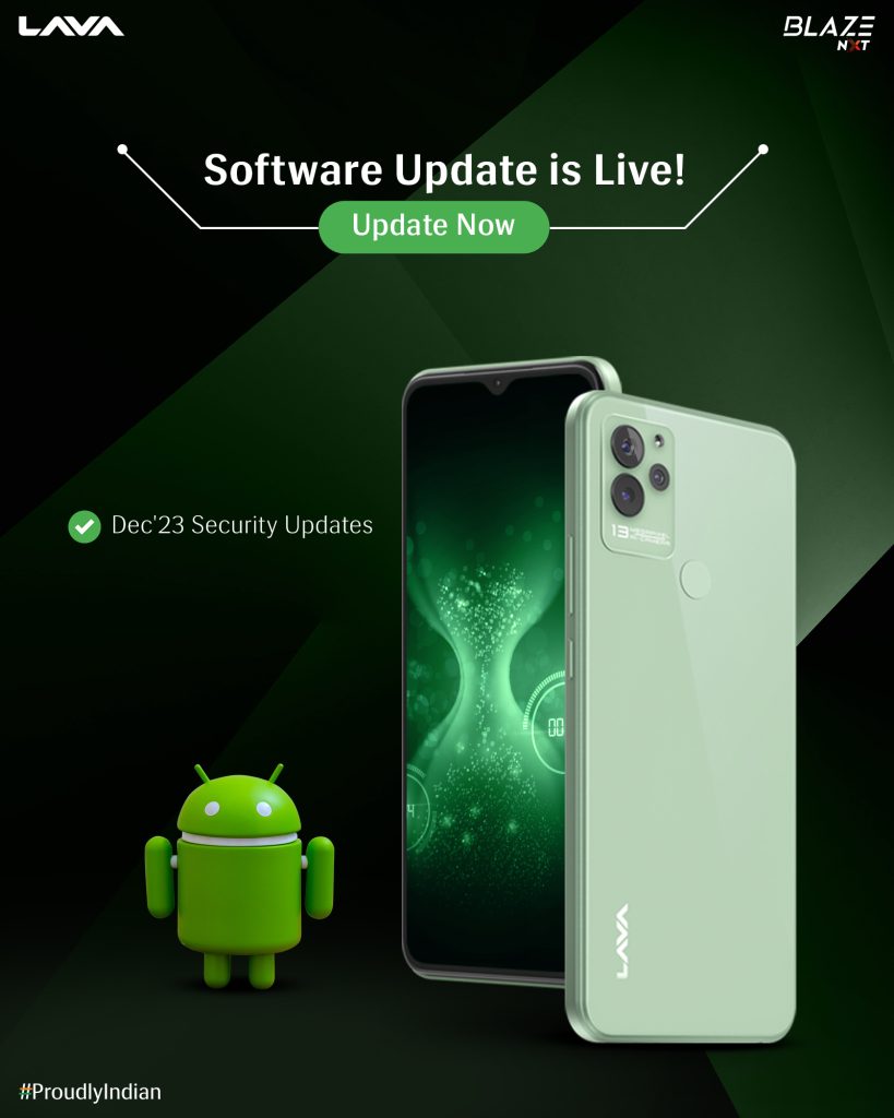 Lava Blaze NXT december android security patch