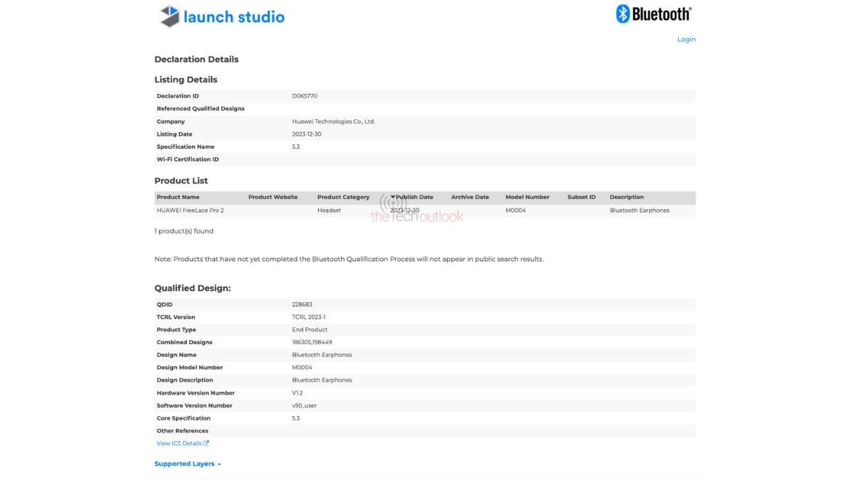 Huawei FreeLance Pro 2 neckband appears on Bluetooth SIG, could launch ...