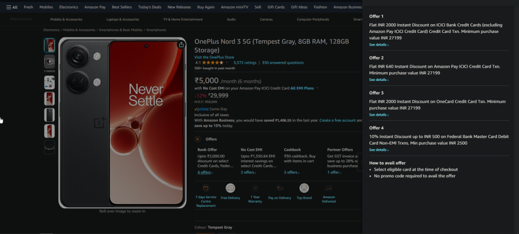 OnePlus Nord 3 5G discount