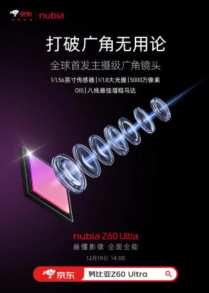Nubia Z60 Ultra camera specifications officially confirmed before December  19 launch - Gizmochina