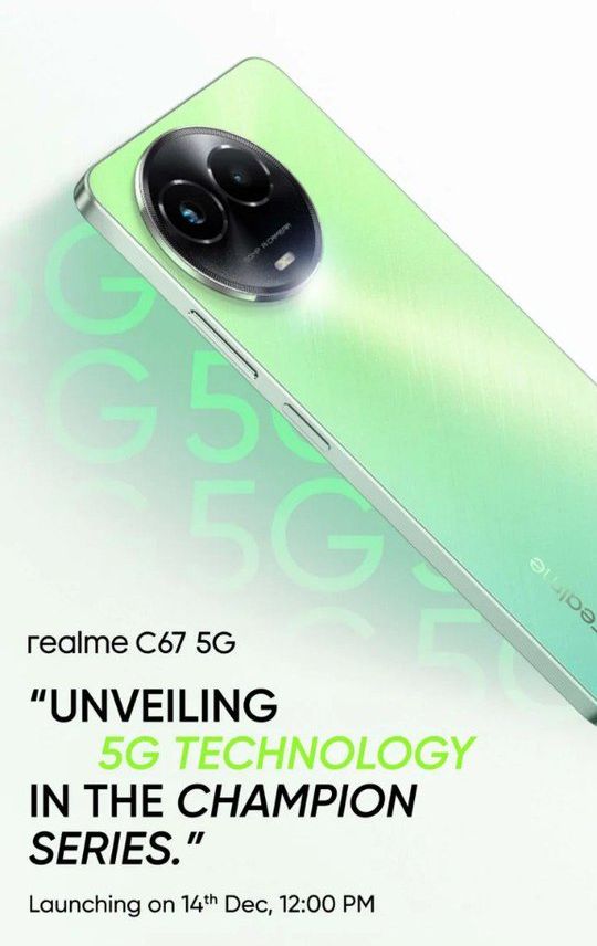 Realme C67 5G launch date confirmed, rear design revealed