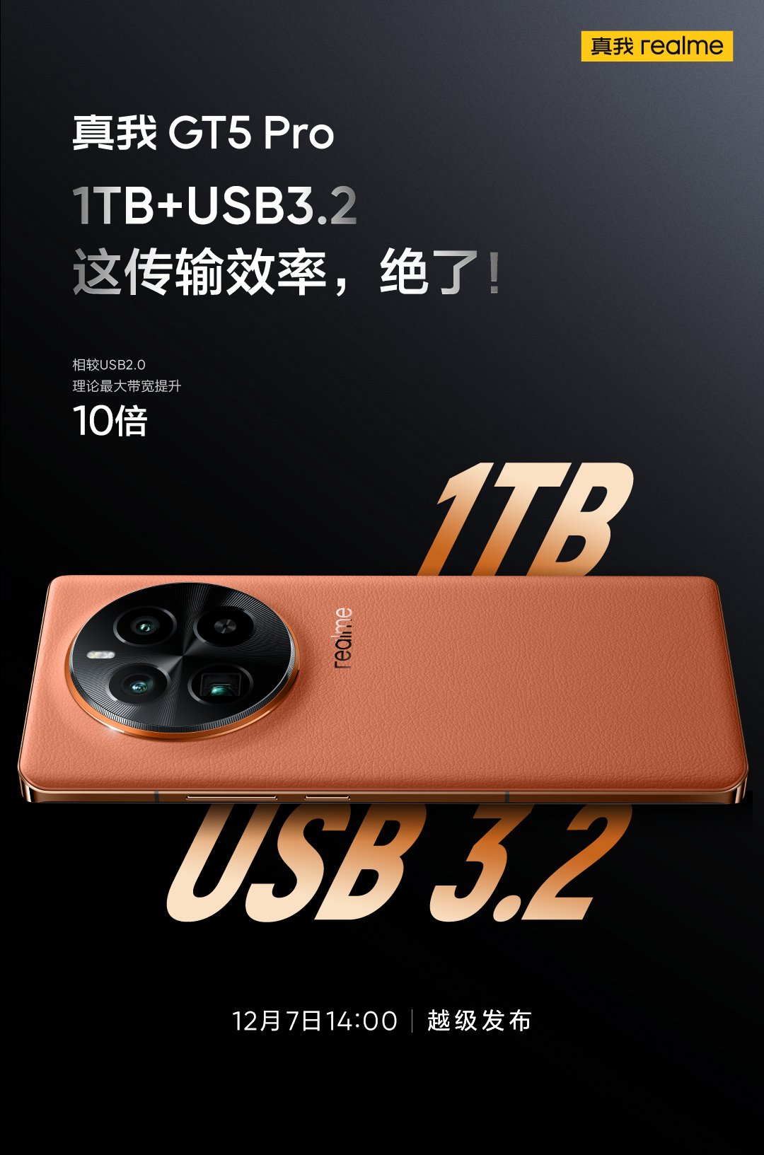 Realme GT 5 Pro 1TB, USB 3.2
