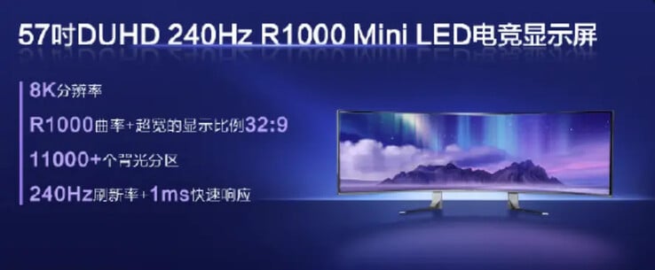 TCL 57-inch Dual Ultra-High-Definition (DUHD) Mini LED monitor