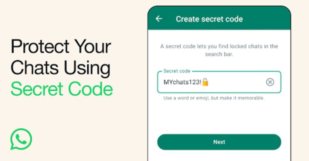 Código secreto de WhatsApp para bloqueo de chat