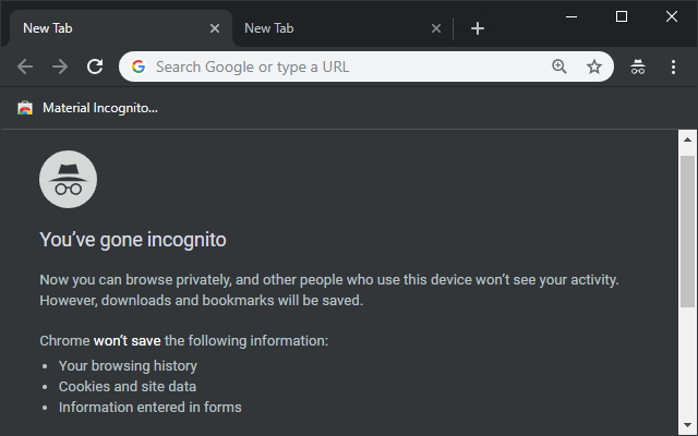 Chrome Incognito