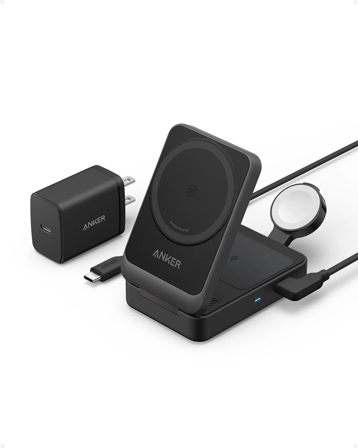 Anker MagGo Wireless Charging Station (Foldable 3in1) with support
