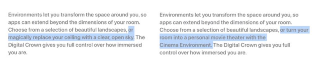 Apple Vision Pro Open Sky feature