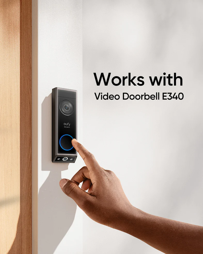 Eufy Security Video Doorbell AddOn Chime alerts you when motion is detected without the need