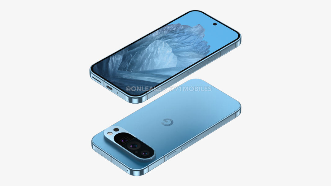 Google Pixel 9 CAD rendering by 91mobiles