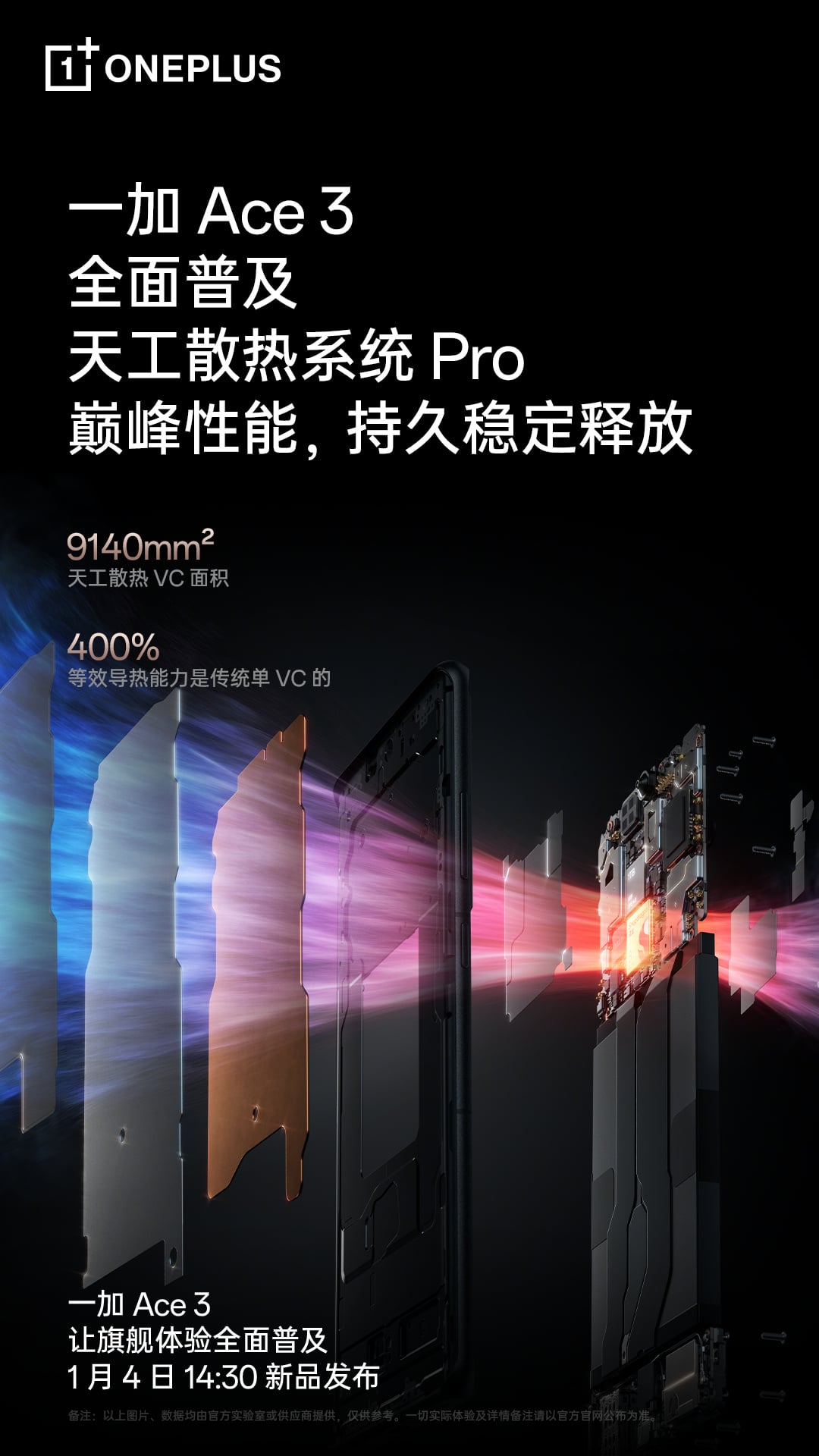 OnePlus Ace 3 heat dissiaption