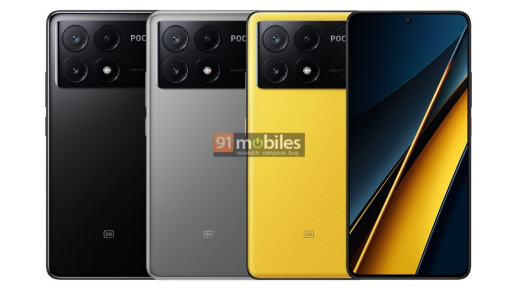 Poco X6 Pro 5G leaked renders