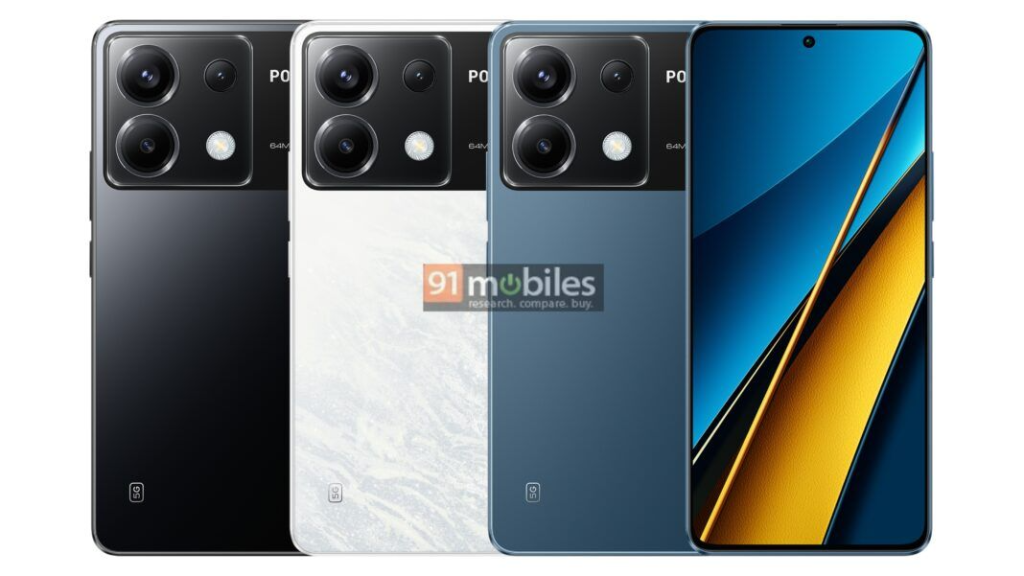 Poco X6 Pro 5G, Poco X6 5G, Poco M6 Pro renders leaked, design