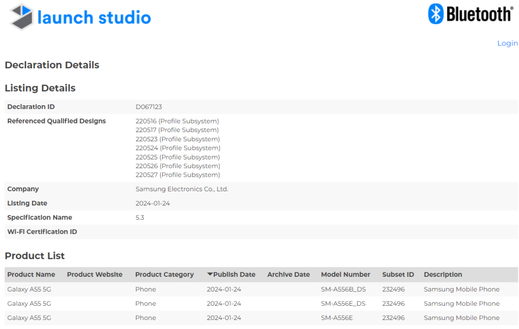 Samsung Galaxy A55 Launch Could Be Near Hints Bluetooth Sig Sighting