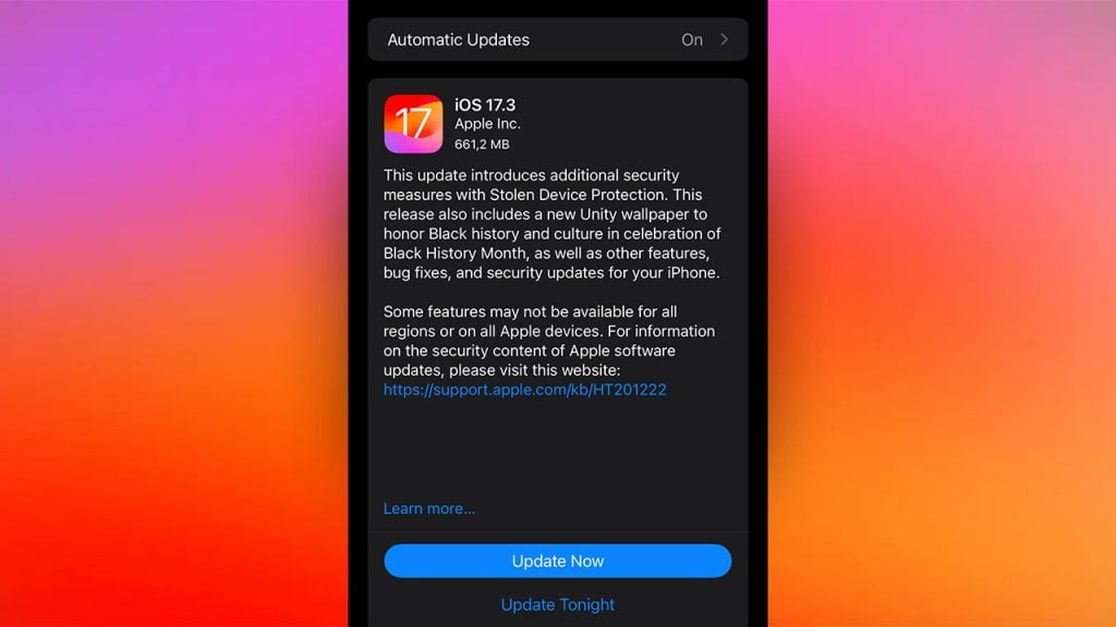 iOS 17.3 update