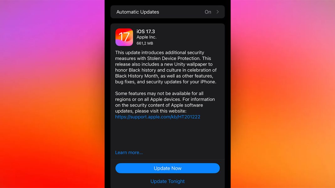 Apple Releases iOS 17.3 Update with Enhanced Security, Stolen Device ...