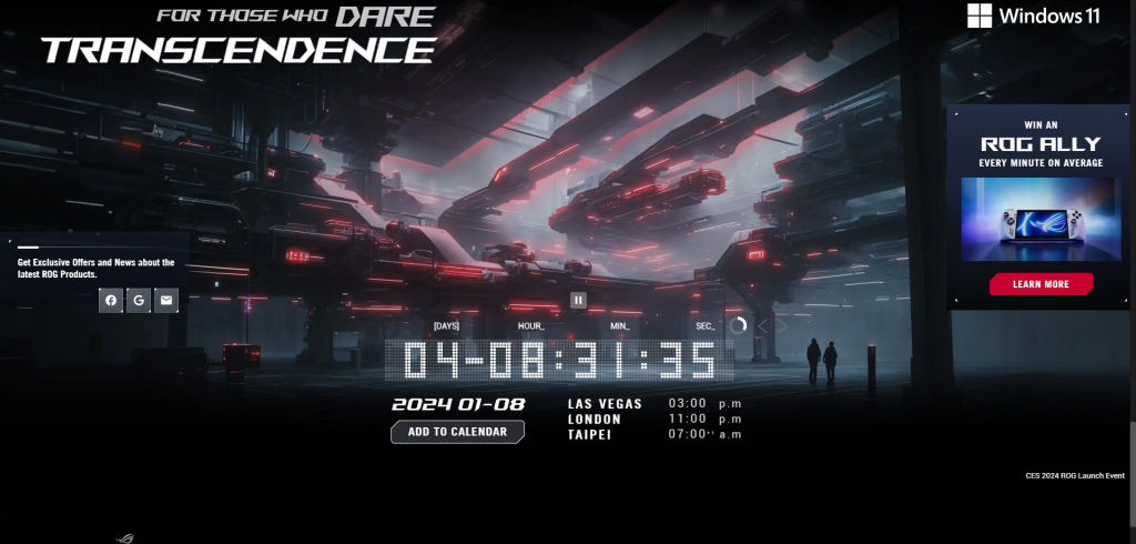 Asus ROG Phone 8 Pro launch countdown