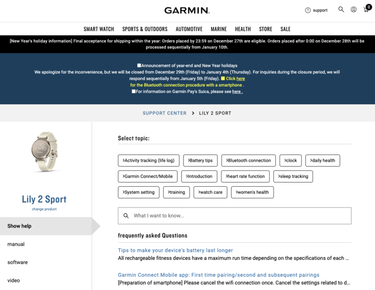 GArmin lily 2 