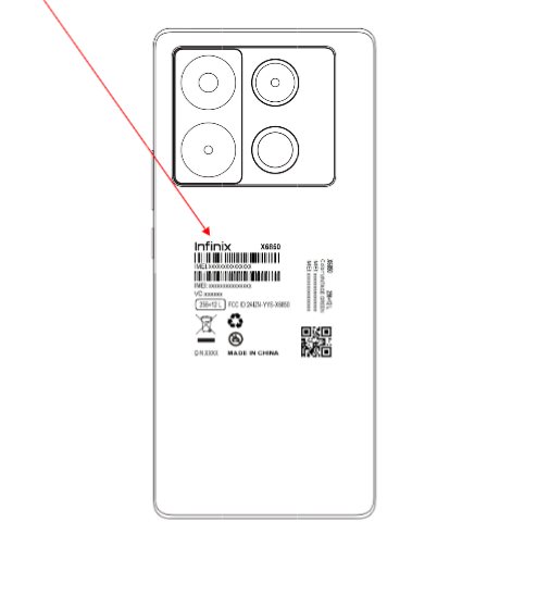 Infinix Note 40 Pro diagram with FCC certification
