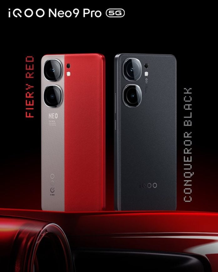 iQOO Neo 9 Pro Fiery Red, Conqourer Black