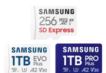Samsung announces 256GB SD Express microSD memory card with a sequential read speed of 800MB/S