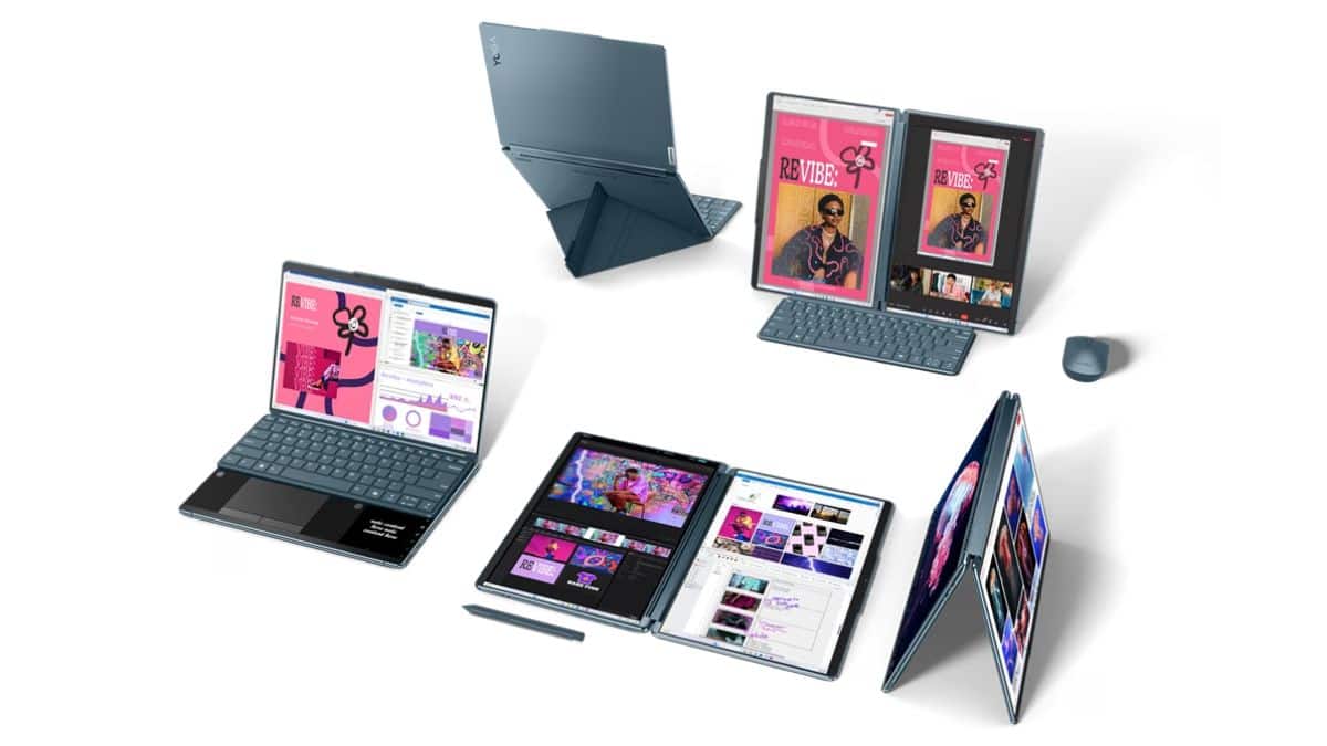 Amazon.co.jp: Lenovo Yoga Book 9i 2-in-1 13.3インチ 2.8K デュアルスクリーン OLED  タッチノートパソコン - Intel Core i7-1355U 16GBメモリ付き - 1TB SSD - タイダルティール - 米国版。 :  パソコン・周辺機器