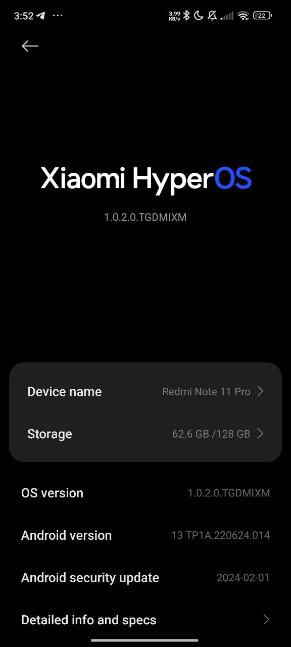 xiaomi redmi note 11 pro 4g hyperos