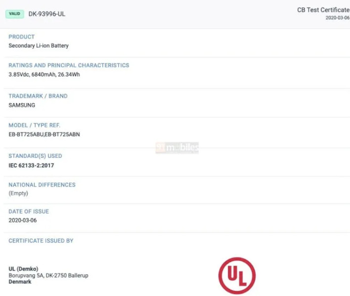 FCC and UL certifications shed light on Galaxy Tab S6 Lite battery and