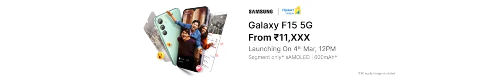 Samsung Galaxy F15 5G teaser