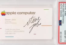 Apple’s Steve Jobs’ Signed Business Card Fetches $181,183 in an Auction Steve Jobs