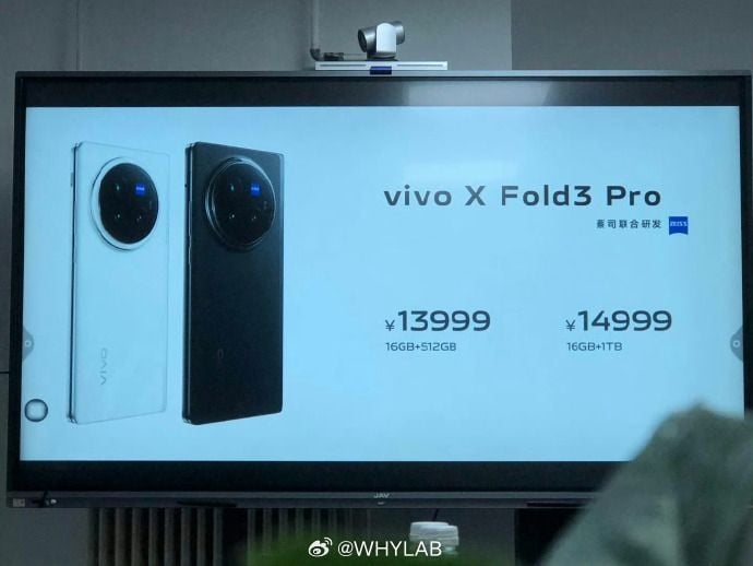 Vivo X Fold 3 Pro price leak