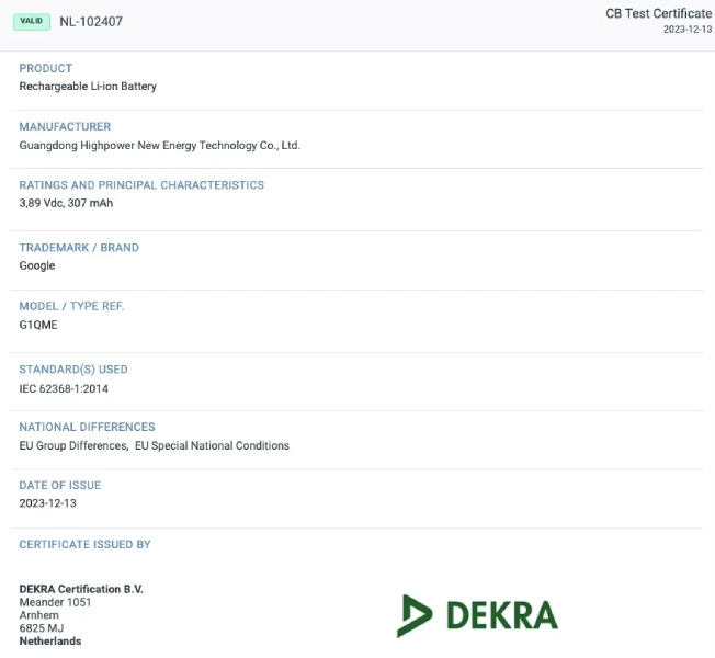 Pixel Watch 3 Battery