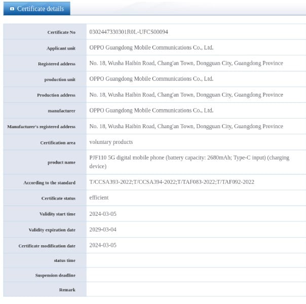OnePlus Ace 3V surfaces on certifications, fast charging and battery