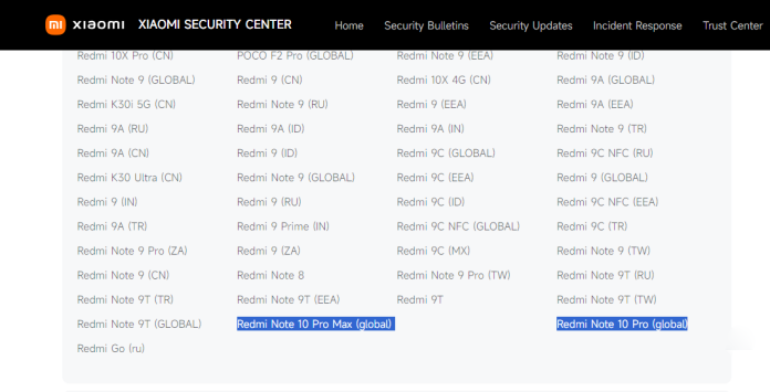 Redmi Note 10 Pro / Max is being added to the Xiaomi EOS list: Software ...