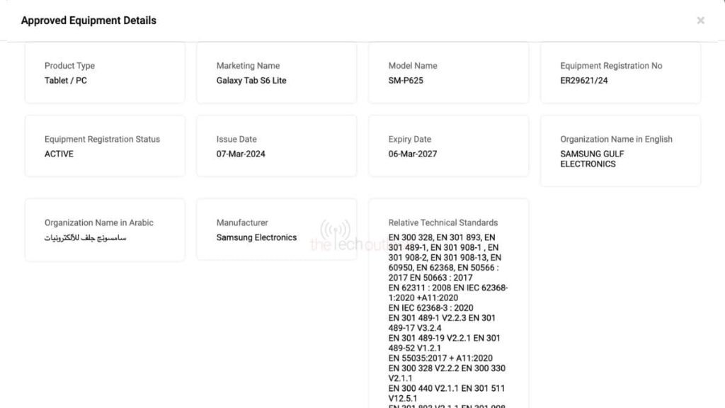 Samsung Galaxy Tab S6 Lite