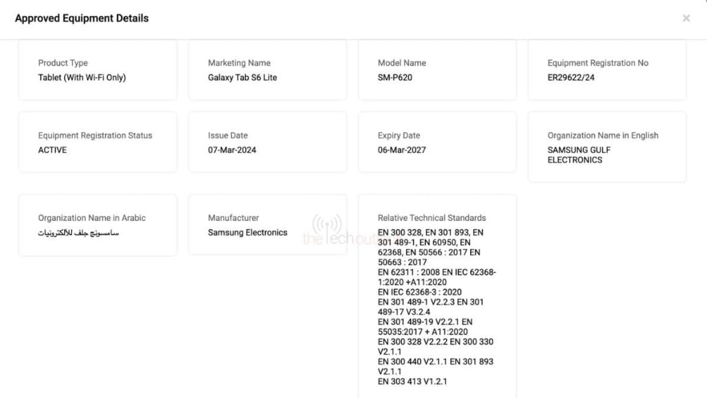 Samsung Galaxy Tab S6 Lite