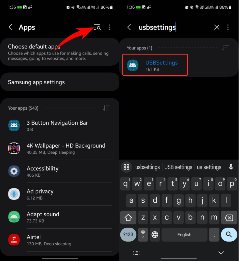USBSettings app details