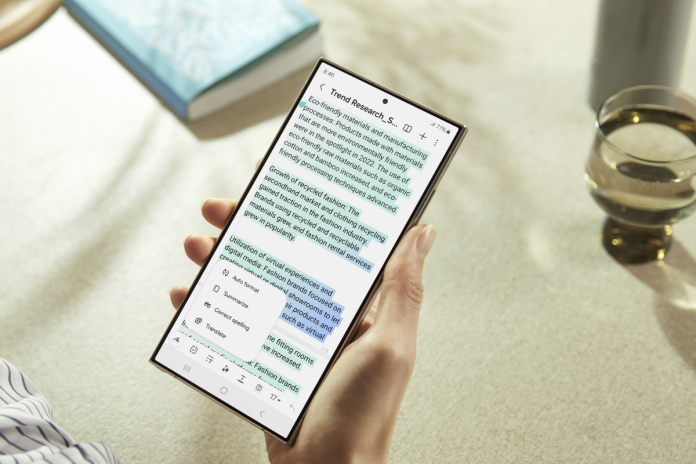 Galaxy AI - Note Assist